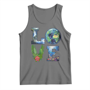 Earth Day LOVE Tank Top Planet Anniversary Everyday TS02 Black Heather Print Your Wear