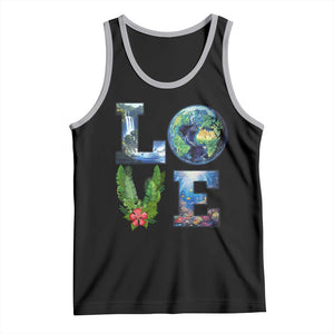 Earth Day LOVE Tank Top Planet Anniversary Everyday TS02 Black Athletic Heather Print Your Wear