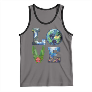 Earth Day LOVE Tank Top Planet Anniversary Everyday TS02 Deep Heather Black Print Your Wear