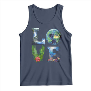 Earth Day LOVE Tank Top Planet Anniversary Everyday TS02 Navy Print Your Wear