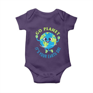 Go Planet It's Your Earth Day Baby Onesie TS02 Purple Print Your Wear