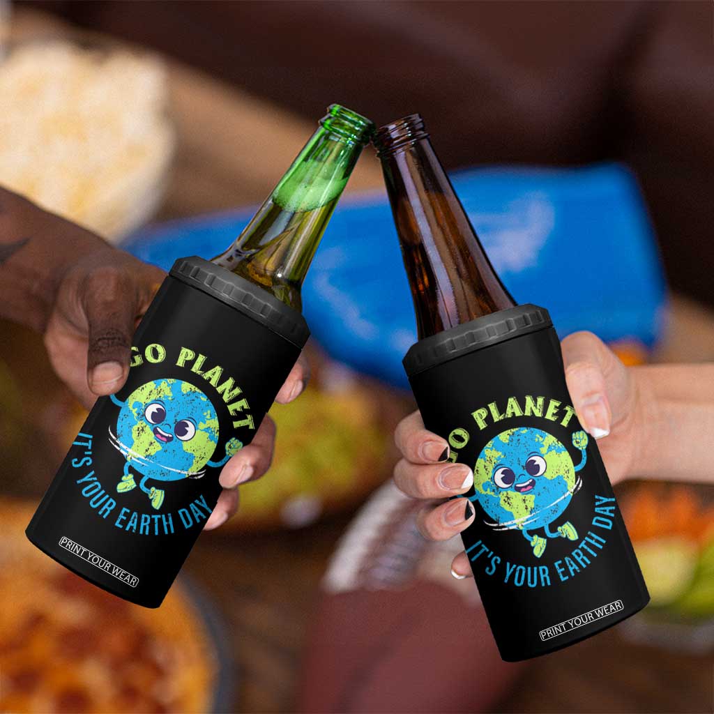 Go Planet It's Your Earth Day 4 in 1 Can Cooler Tumbler TS02 Print Your Wear