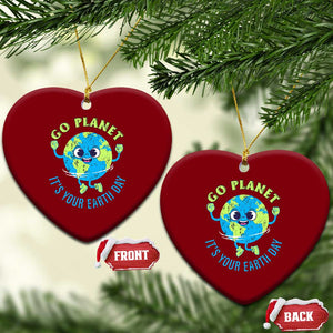 Go Planet It's Your Earth Day Ceramic Ornament TS02 Print Your Wear