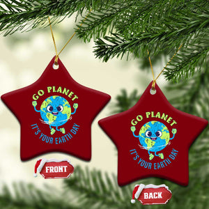 Go Planet It's Your Earth Day Ceramic Ornament TS02 Print Your Wear