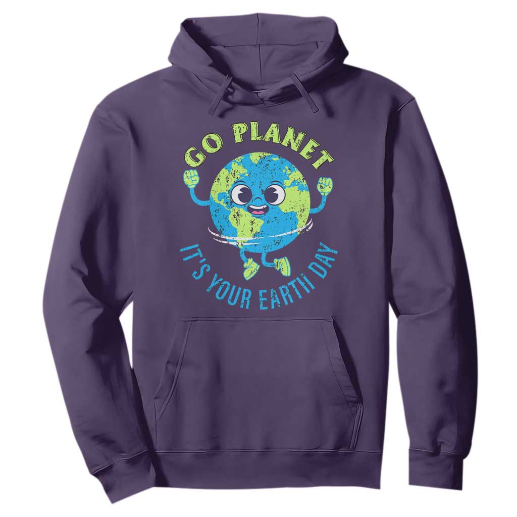 Go Planet It's Your Earth Day Hoodie TS02 Purple Print Your Wear