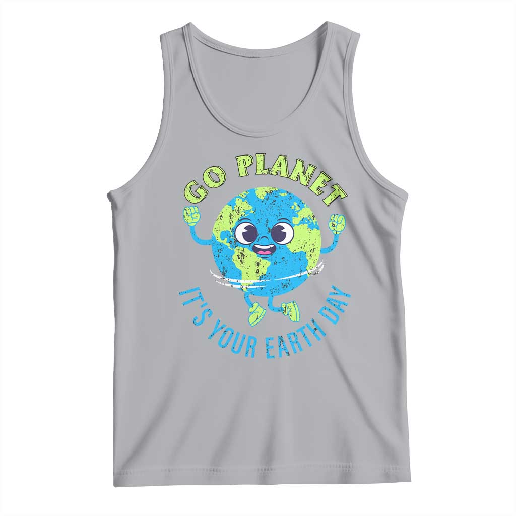 Go Planet It's Your Earth Day Tank Top TS02 Athletic Heather Print Your Wear