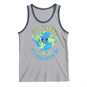 Go Planet It's Your Earth Day Tank Top TS02 Athletic Heather Navy Print Your Wear
