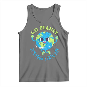 Go Planet It's Your Earth Day Tank Top TS02 Black Heather Print Your Wear