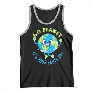 Go Planet It's Your Earth Day Tank Top TS02 Black Athletic Heather Print Your Wear