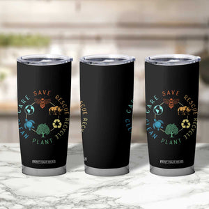 Save Bees Rescue Animals Recycle Plastic Tumbler Cup Earth Day Protect The Environment TS02 Print Your Wear