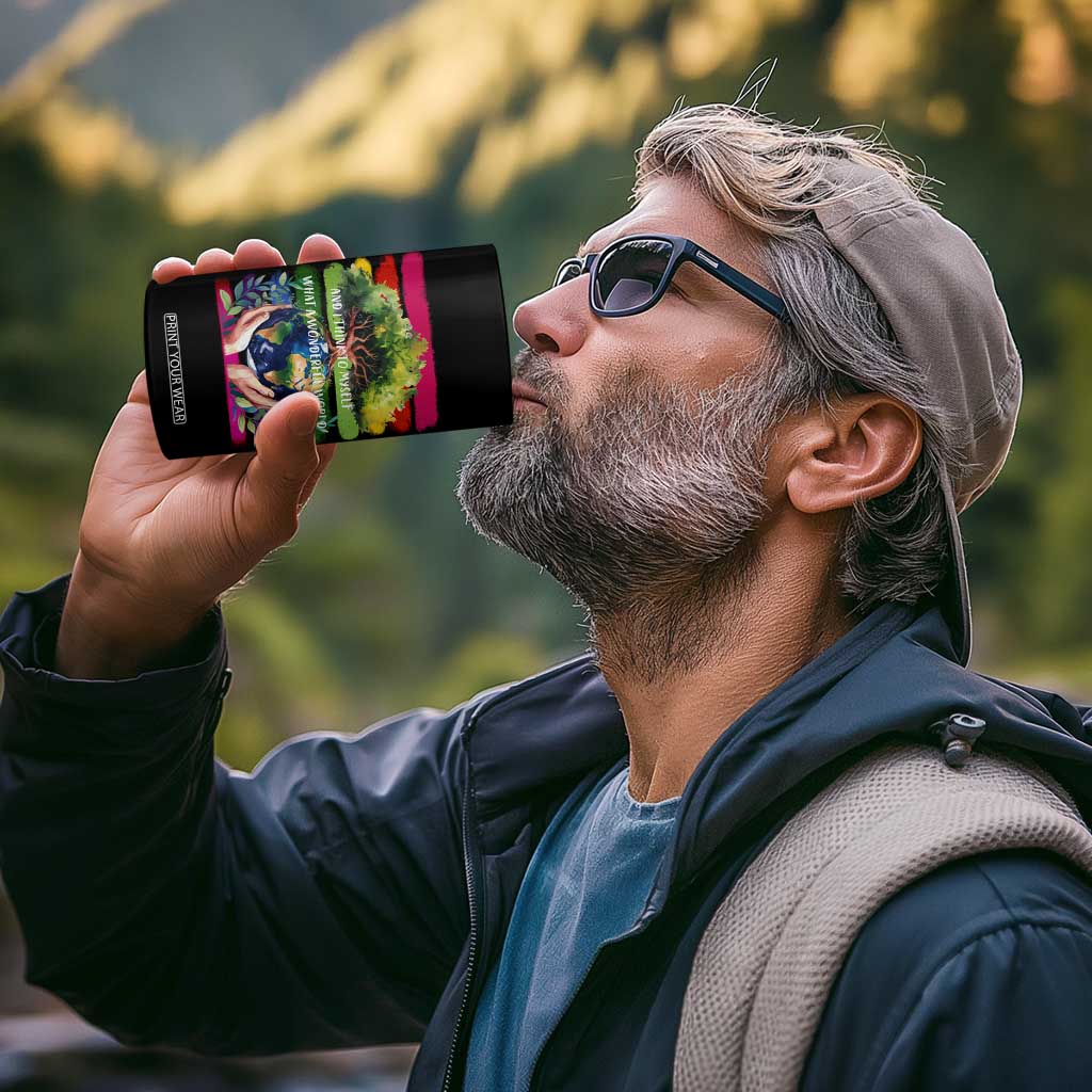 Earth Day 4 in 1 Can Cooler Tumbler And I Think To Myself What A Wonderful World Rainbow TS02 Print Your Wear