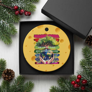 Earth Day Ceramic Ornament And I Think To Myself What A Wonderful World Rainbow TS02 1pc Yellow Cheese Print Your Wear