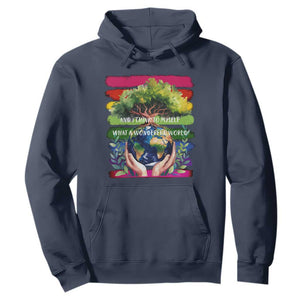 Earth Day Hoodie And I Think To Myself What A Wonderful World Rainbow TS02 Navy Print Your Wear