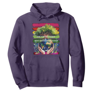 Earth Day Hoodie And I Think To Myself What A Wonderful World Rainbow TS02 Purple Print Your Wear