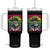 Earth Day Tumbler With Handle And I Think To Myself What A Wonderful World Rainbow TS02 One Size: 40 oz Black Print Your Wear