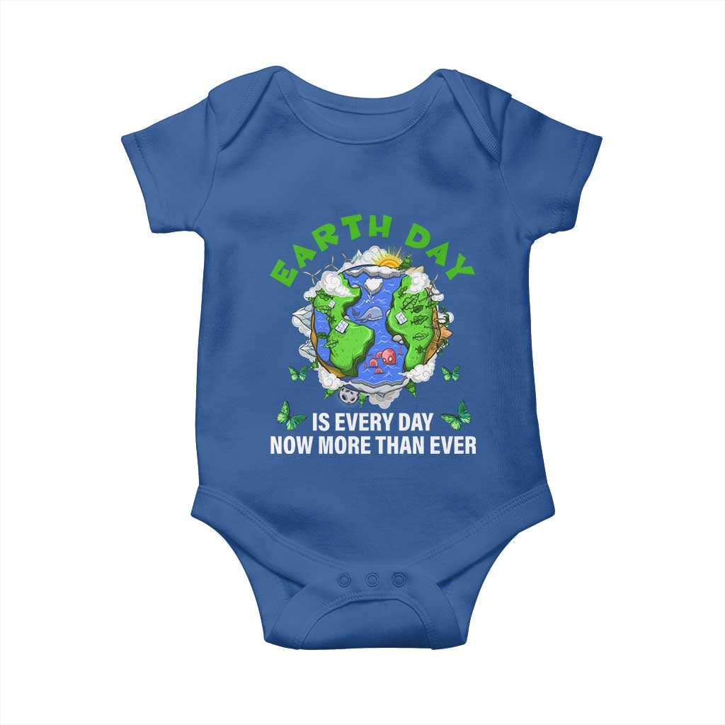 Earth Day Is Every Day Baby Onesie Now More Than Ever TS02 Royal Blue Print Your Wear