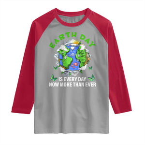 Earth Day Is Every Day Raglan Shirt Now More Than Ever TS02 Sport Gray Red Print Your Wear