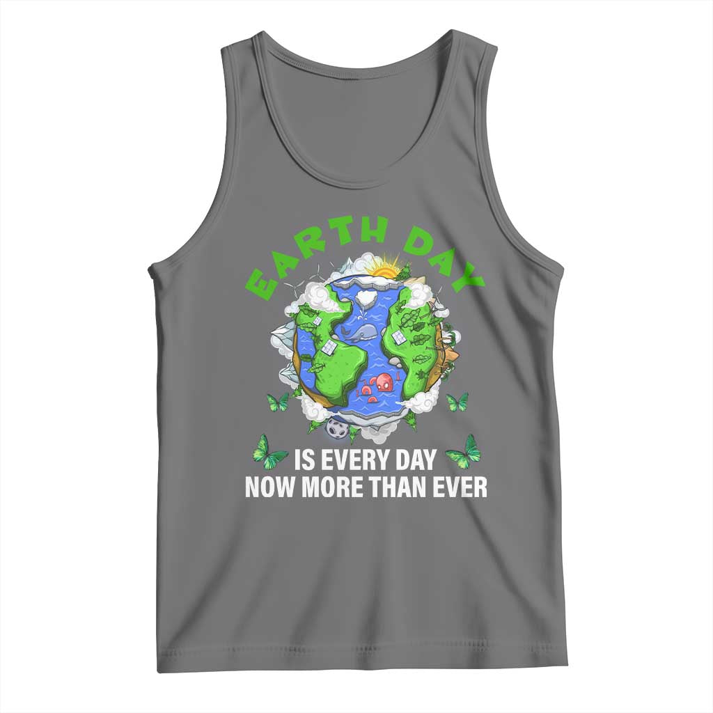 Earth Day Is Every Day Tank Top Now More Than Ever TS02 Black Heather Print Your Wear