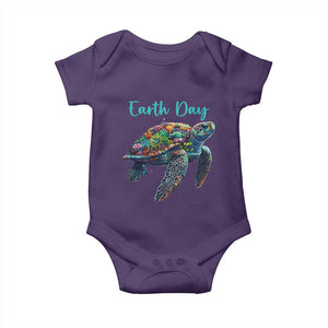 Sea Turtle Earth Day Baby Onesie Save The Earth TS02 Purple Print Your Wear