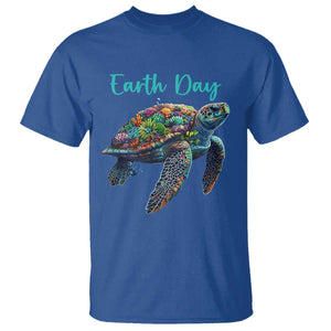 Sea Turtle Earth Day T Shirt Save The Earth TS02 Royal Blue Print Your Wear