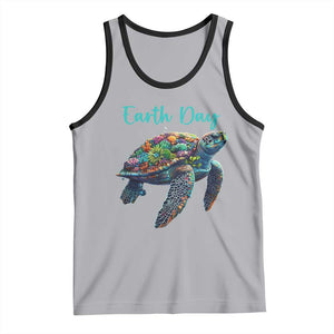 Sea Turtle Earth Day Tank Top Save The Earth TS02 Athletic Heather Black Print Your Wear