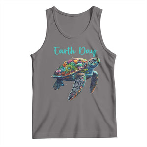 Sea Turtle Earth Day Tank Top Save The Earth TS02 Deep Heather Print Your Wear