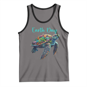 Sea Turtle Earth Day Tank Top Save The Earth TS02 Deep Heather Black Print Your Wear