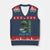 Our Power Our Planet V-Neck Knit Sweater Vest Earth Day 2025 TS02 Navy Red Print Your Wear