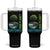 Our Power Our Planet Tumbler With Handle Earth Day 2025 TS02 One Size: 40 oz Black Print Your Wear