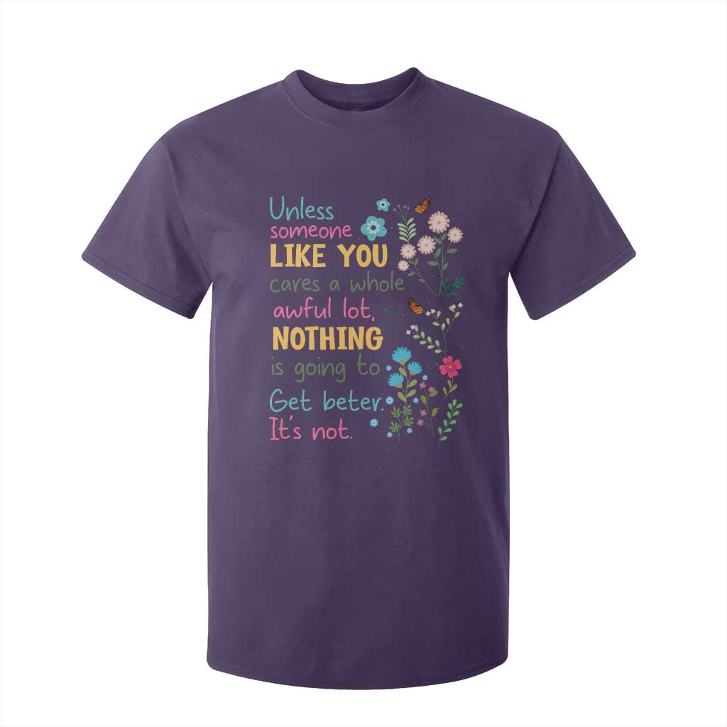Protect Environment T Shirt For Kid Unless Someone Like You Cares A Whole Awful Lot TS02 Purple Print Your Wear