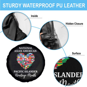 AAPI Heritage Month Spare Tire Cover National Asian American and Pacific Islander Countries Flag Heart TS02 Print Your Wear