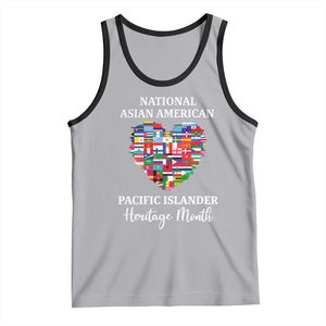 AAPI Heritage Month Tank Top National Asian American and Pacific Islander Countries Flag Heart TS02 Athletic Heather Black Print Your Wear