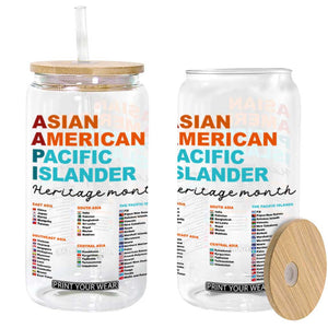 AAPI Heritage Month Glass Can Asian American and Pacific Islander Countries Pride TS02 White Print Your Wear