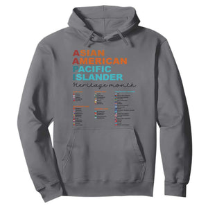 AAPI Heritage Month Hoodie Asian American and Pacific Islander Countries Pride TS02 Charcoal Print Your Wear