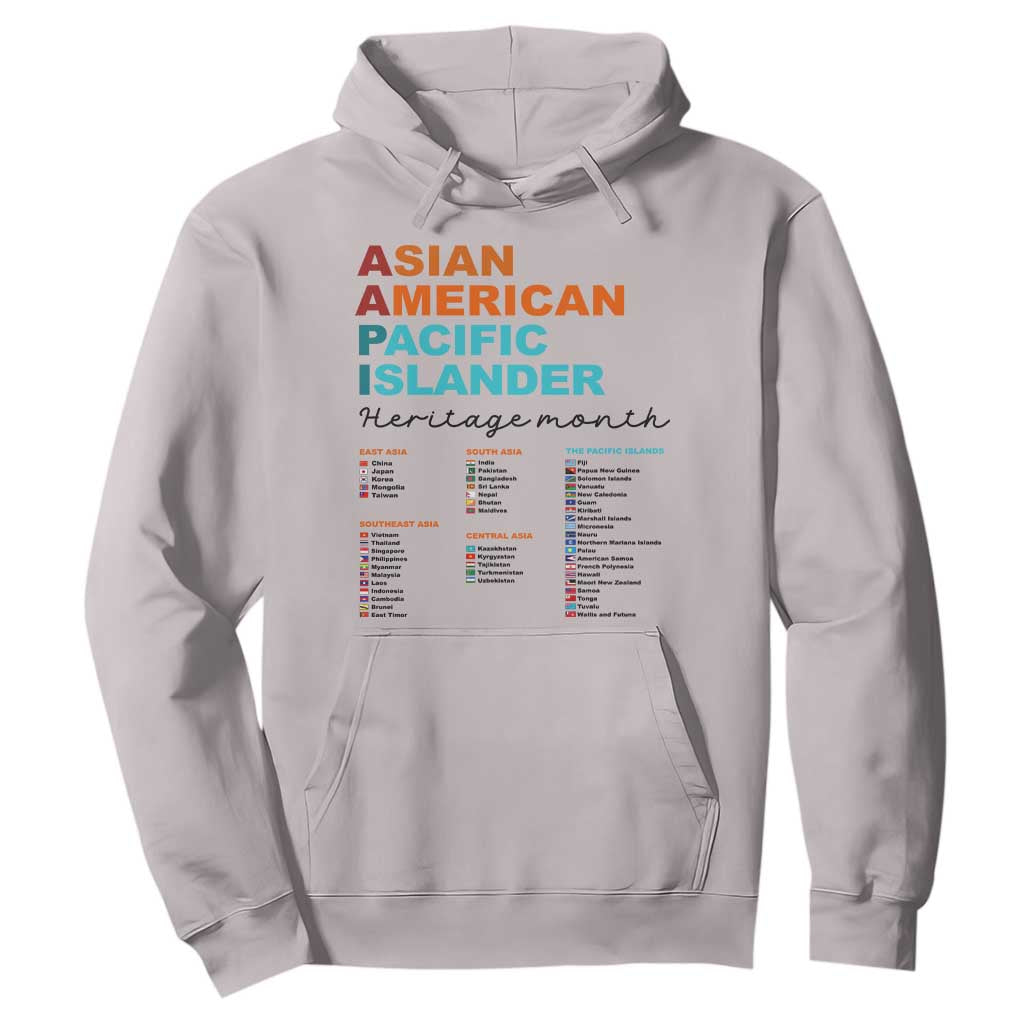 AAPI Heritage Month Hoodie Asian American and Pacific Islander Countries Pride TS02 Ice Gray Print Your Wear