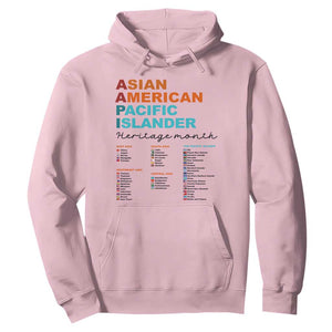 AAPI Heritage Month Hoodie Asian American and Pacific Islander Countries Pride TS02 Light Pink Print Your Wear