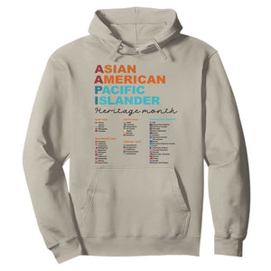 AAPI Heritage Month Hoodie Asian American and Pacific Islander Countries Pride TS02 Sand Print Your Wear