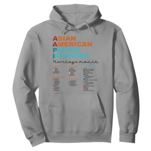 AAPI Heritage Month Hoodie Asian American and Pacific Islander Countries Pride TS02 Sport Gray Print Your Wear