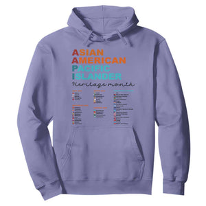 AAPI Heritage Month Hoodie Asian American and Pacific Islander Countries Pride TS02 Violet Print Your Wear
