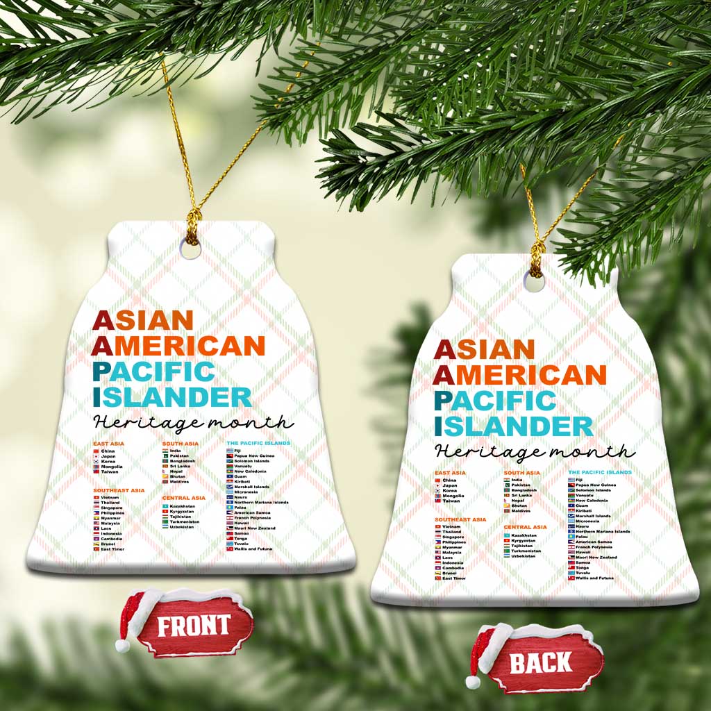 AAPI Heritage Month Ceramic Ornament Asian American and Pacific Islander Countries Pride TS02 Print Your Wear