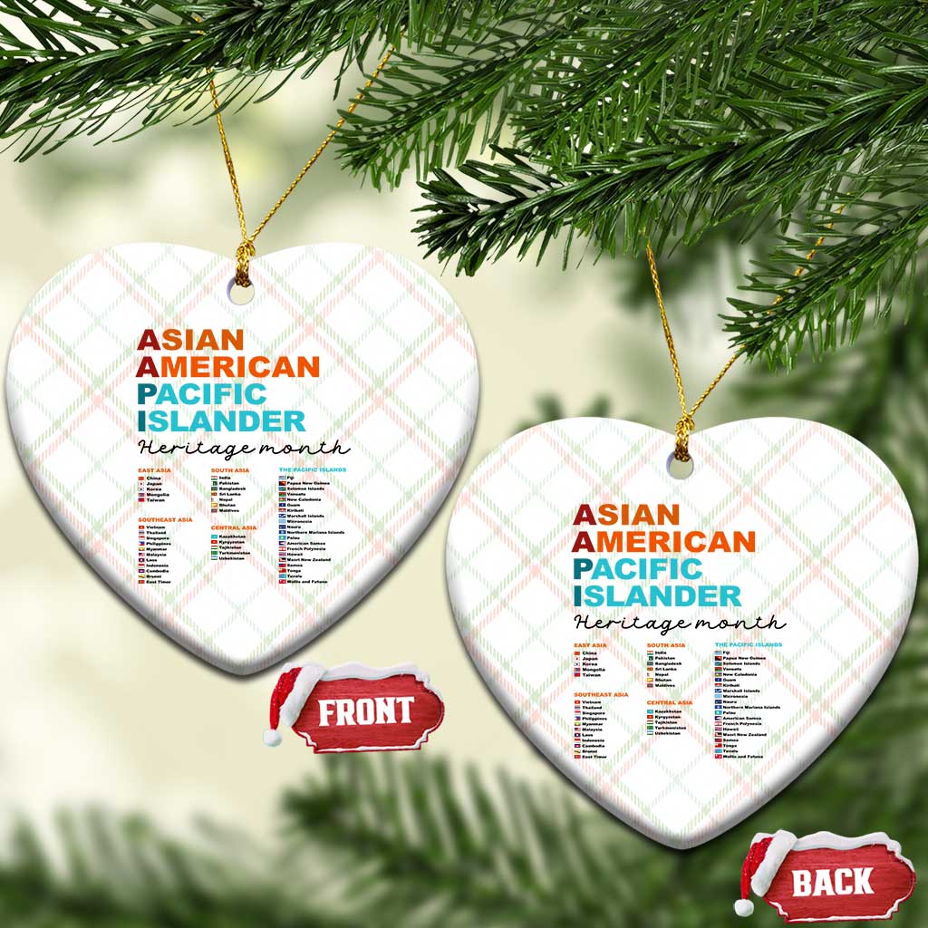 AAPI Heritage Month Ceramic Ornament Asian American and Pacific Islander Countries Pride TS02 Print Your Wear