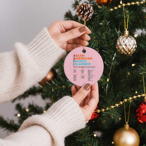 AAPI Heritage Month Ceramic Ornament Asian American and Pacific Islander Countries Pride TS02 1pc Light Pink Print Your Wear