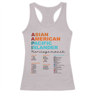 AAPI Heritage Month Racerback Tank Top Asian American and Pacific Islander Countries Pride TS02 Ice Gray Print Your Wear