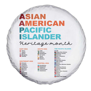 AAPI Heritage Month Spare Tire Cover Asian American and Pacific Islander Countries Pride TS02 Print Your Wear