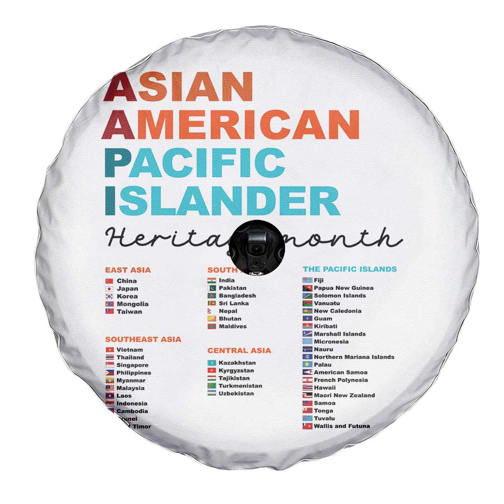 AAPI Heritage Month Spare Tire Cover Asian American and Pacific Islander Countries Pride TS02 Print Your Wear