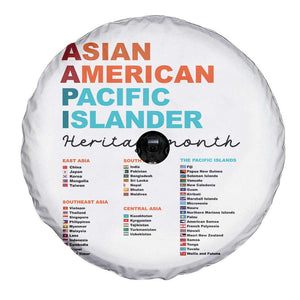 AAPI Heritage Month Spare Tire Cover Asian American and Pacific Islander Countries Pride TS02 Print Your Wear