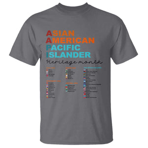 AAPI Heritage Month T Shirt Asian American and Pacific Islander Countries Pride TS02 Charcoal Print Your Wear