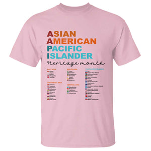 AAPI Heritage Month T Shirt Asian American and Pacific Islander Countries Pride TS02 Light Pink Print Your Wear