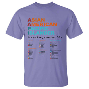 AAPI Heritage Month T Shirt Asian American and Pacific Islander Countries Pride TS02 Violet Print Your Wear