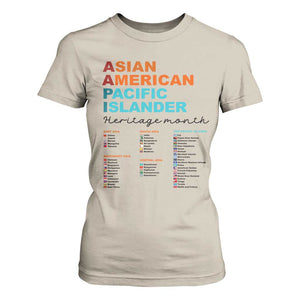 AAPI Heritage Month T Shirt For Women Asian American and Pacific Islander Countries Pride TS02 Sand Print Your Wear